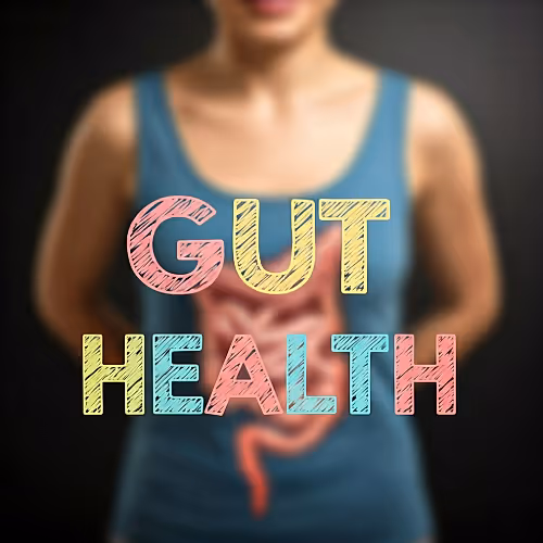 A person receiving IV therapy to improve gut health and digestion in a comfortable wellness setting.